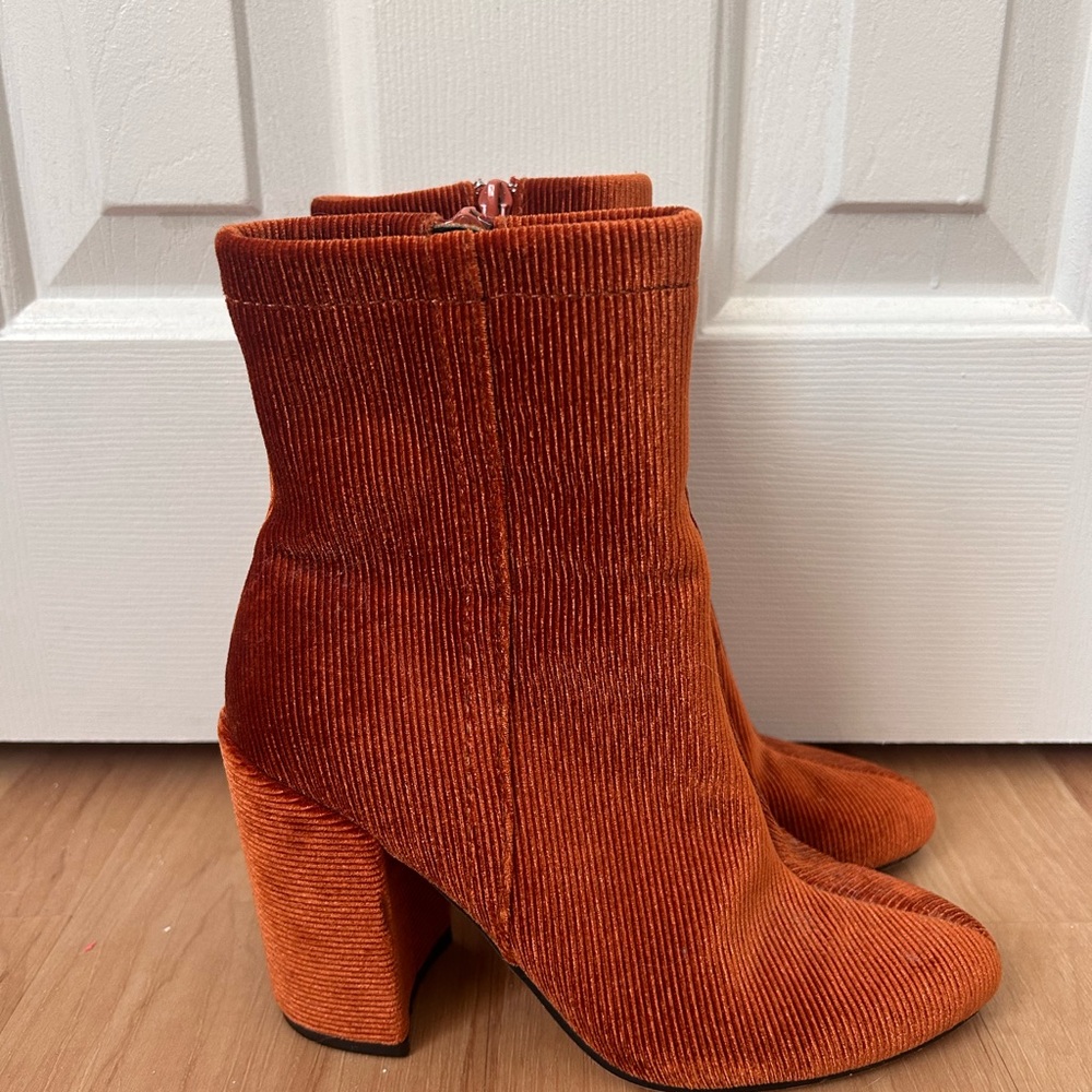 Stylish Orange Ankle Boots - Forever21